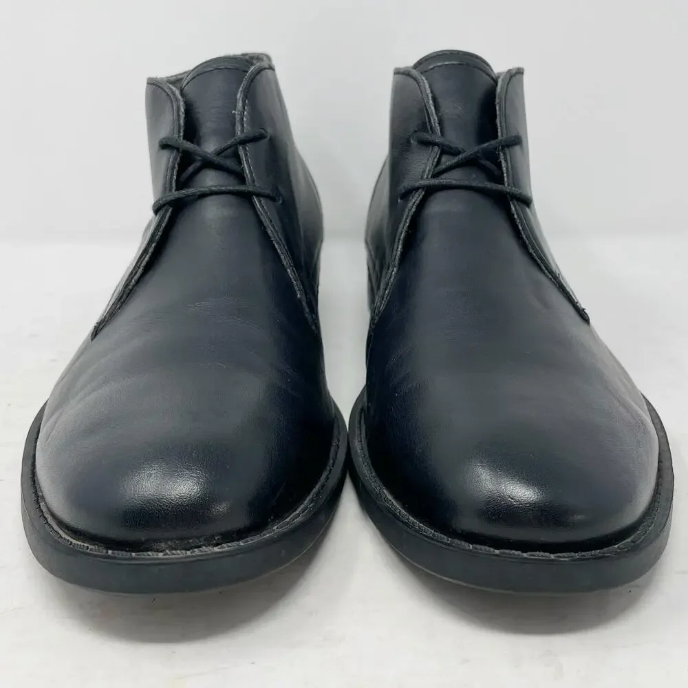 Stefano Rossi Black Leather Chukka Dress Boots Mens Size 8H